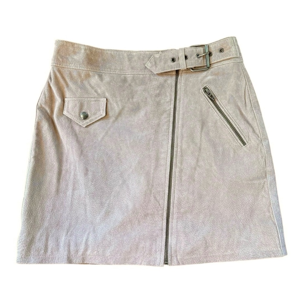 BLANK NYC | NWOT Suede Zippered Mini Skirt in Bare It All, Size 27 - Picture 5 of 15